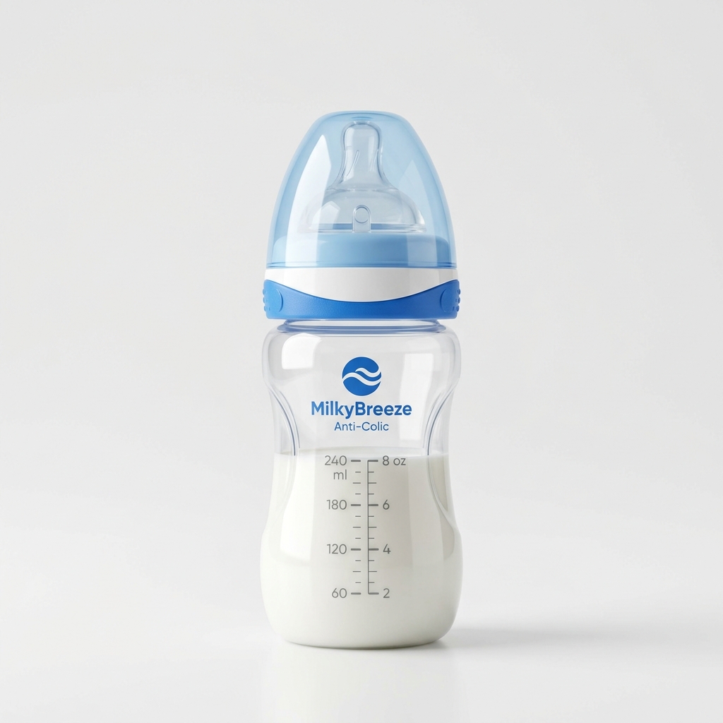 MilkyBreeze Anti-Colic Smart Bottle in-use
